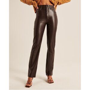 Abercrombie & Fitch Vegan Leather 90s Straight Pants Size 29